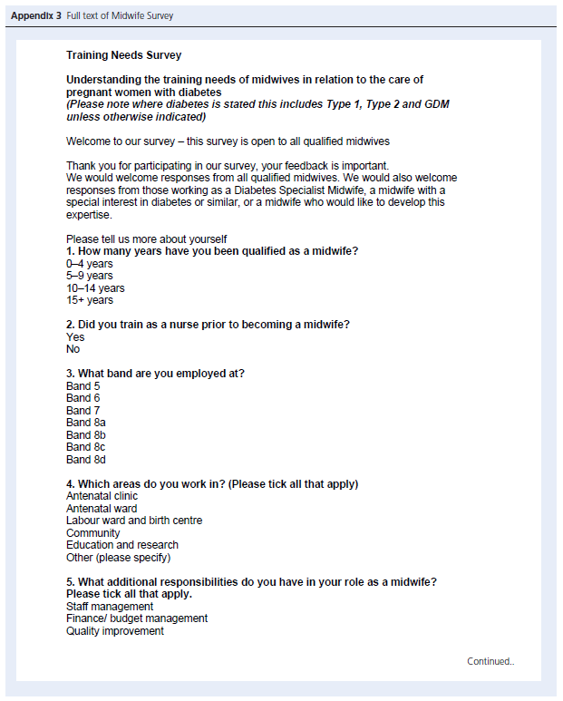 Appendix 3a